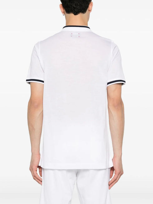 zip-up cotton polo shirt